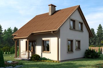  Projekt domu D21 - Piotruś (WAI1037) - projekt domu parterowego z poddaszem - Zdjęcie 2