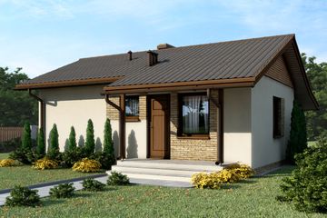  Projekt domu D51 - Justyna (WAI1124) - projekt domu parterowego - Zdjęcie 1
