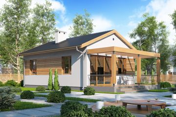  Projekt domu D103A - Lidia A (WAI1247) - projekt domu parterowego - Zdjęcie 2