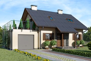  Projekt domu D101 - Tobiasz (WAI1198) - projekt domu parterowego z poddaszem - Zdjęcie 1