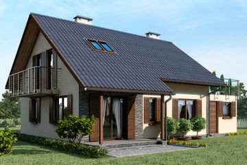  Projekt domu D101 - Tobiasz (WAI1198) - projekt domu parterowego z poddaszem - Zdjęcie 2
