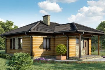  Projekt domu letniskowego D81 - Ula (WAI1068) - projekt domu parterowego - Zdjęcie 1