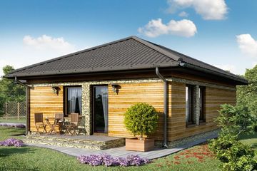  Projekt domu letniskowego D81 - Ula (WAI1068) - projekt domu parterowego - Zdjęcie 2