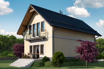  Projekt domu D05 - Samanta (WAI1023) - projekt domu parterowego z poddaszem - Zdjęcie 2