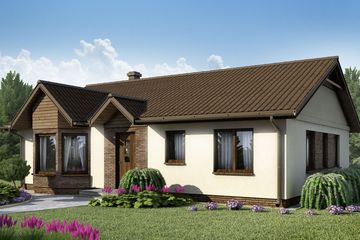  Projekt domu D91 - Lolek szkielet drewniany (WAI1217) - projekt domu parterowego - Zdjęcie 1