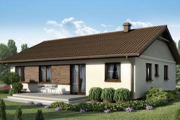  Projekt domu D91 - Lolek szkielet drewniany (WAI1217) - projekt domu parterowego - Zdjęcie 2