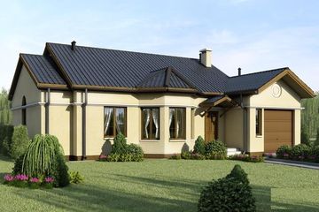  Projekt domu D65 - Damazy (WAI1016) - projekt domu parterowego - Zdjęcie 1