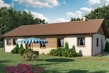  Projekt domu D09 - Lucyna wersja drewniana (WAI1210) - projekt domu parterowego - Zdjęcie 2