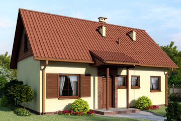  Projekt domu D86 - Feliks (WAI1007) - projekt domu parterowego z poddaszem - Zdjęcie 1