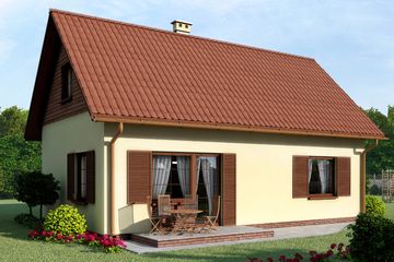  Projekt domu D86 - Feliks (WAI1007) - projekt domu parterowego z poddaszem - Zdjęcie 2