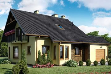  Projekt domu D30 - Tereska (WAI1043) - projekt domu parterowego z poddaszem - Zdjęcie 1