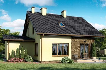  Projekt domu D30 - Tereska (WAI1043) - projekt domu parterowego z poddaszem - Zdjęcie 2
