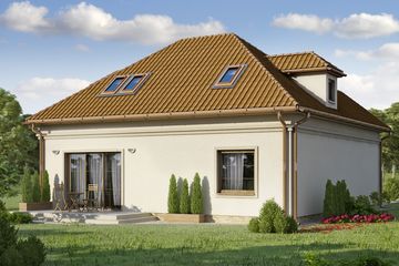 Projekt domu D48 - Mirosław II (WAI1205) - projekt domu parterowego z poddaszem - Zdjęcie 2