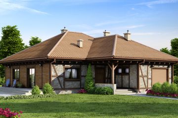  Projekt domu D174 - Adam (WAI1208) - projekt domu parterowego - Zdjęcie 1