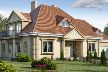  Projekt domu D70 - Tymoteusz (WAI1088) - projekt domu parterowego z poddaszem - Zdjęcie 1