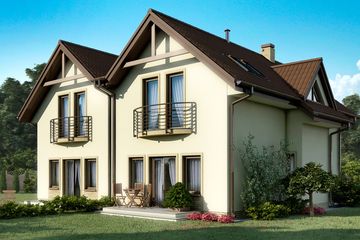  Projekt domu D06 - Bernard (WAI1196) - projekt domu parterowego z poddaszem - Zdjęcie 2