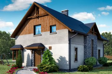  Projekt domu D14 - Roman (WAI1030) - projekt domu parterowego z poddaszem - Zdjęcie 2