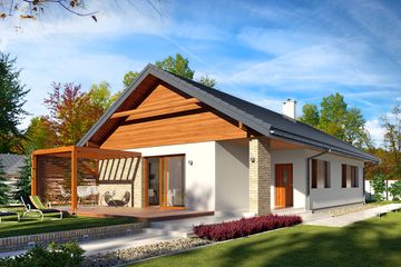  Projekt domu Bono drewniany (BSE1051) - projekt domu parterowego - Zdjęcie 1
