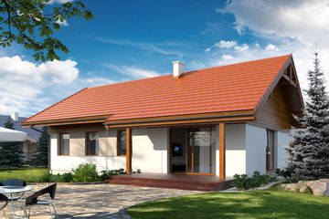  Projekt domu Bilbo drewniany (BSE1053) - projekt domu parterowego - Zdjęcie 2