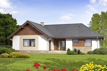  Projekt domu Kokos (WOF1052) - projekt domu parterowego - Zdjęcie 2