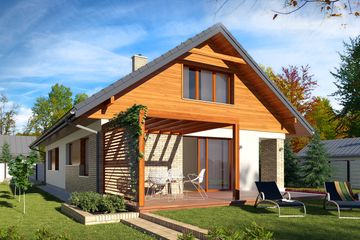  Projekt domu Bono 2 (BSE1054) - projekt domu parterowego z poddaszem - Zdjęcie 2