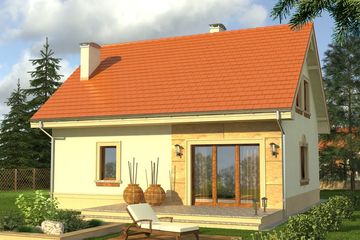  Projekt domu Calvados (WRN1189) - projekt domu parterowego z poddaszem - Zdjęcie 2