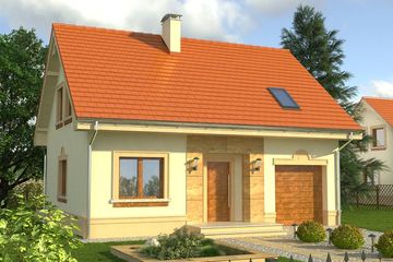  Projekt domu Calvados (WRN1189) - projekt domu parterowego z poddaszem - Zdjęcie 1