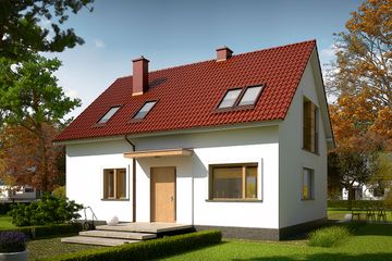  Projekt domu E12 II economic (WRC2455) - projekt domu parterowego z poddaszem - Zdjęcie 2