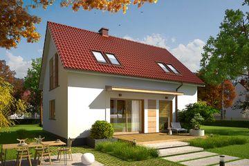  Projekt domu E12 II economic (WRC2455) - projekt domu parterowego z poddaszem - Zdjęcie 1