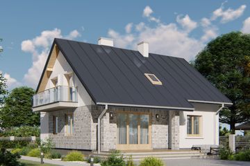  Projekt domu APS 203 (LUA1277) - projekt domu parterowego z poddaszem - Zdjęcie 2