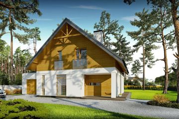  Projekt domu Felix II (BBG1008) - projekt domu parterowego z poddaszem - Zdjęcie 1