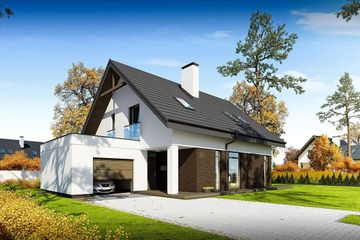  Projekt domu Felix IV (BBG1010) - projekt domu parterowego z poddaszem - Zdjęcie 1