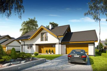  Projekt domu Wiliam I (BBG1011) - projekt domu parterowego z poddaszem - Zdjęcie 1