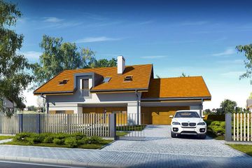  Projekt domu Szymon (BBG1018) - projekt domu parterowego z poddaszem - Zdjęcie 1