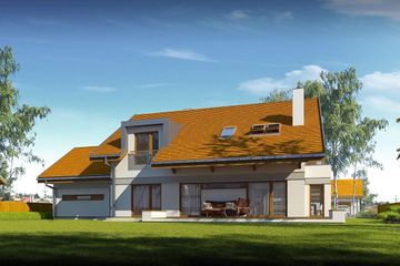  Projekt domu Szymon (BBG1018) - projekt domu parterowego z poddaszem - Zdjęcie 2