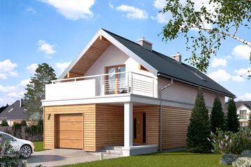  Projekt domu Koliber (BSA2012) - projekt domu parterowego z poddaszem - Zdjęcie 1