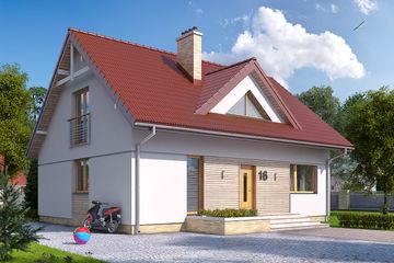  Projekt domu Ibis 2 (BSA2010) - projekt domu parterowego z poddaszem - Zdjęcie 1