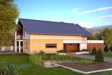  Projekt domu Onyks 3 (BSA2014) - projekt domu parterowego z poddaszem - Zdjęcie 2
