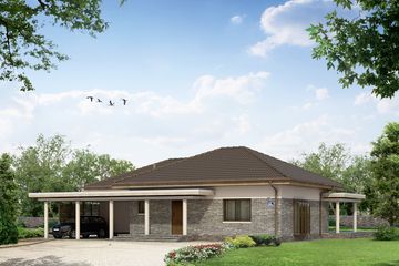  Projekt domu Szkwał 2 (BSA2015) - projekt domu parterowego - Zdjęcie 1