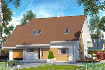  Projekt domu Azuryt 3 (BSA2020) - projekt domu parterowego z poddaszem - Zdjęcie 1