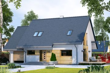  Projekt domu Azuryt (BSA1977) - projekt domu parterowego z poddaszem - Zdjęcie 1