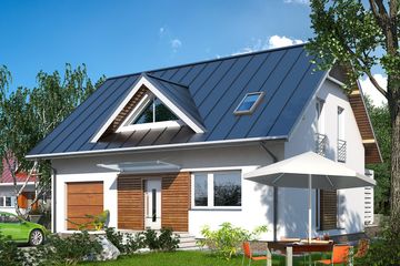  Projekt domu Malina NF40 (BSA1980) - projekt domu parterowego z poddaszem - Zdjęcie 1