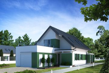  Projekt domu Ametyst NF40 (BSA1991) - projekt domu parterowego z poddaszem - Zdjęcie 1