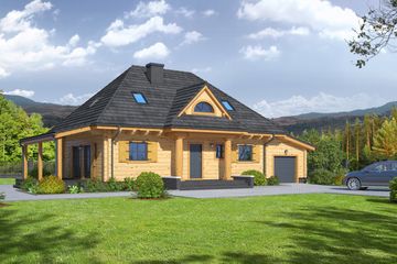  Projekt domu Chmielniki małe dw 17k (KRP1583) - projekt domu parterowego z poddaszem - Zdjęcie 1