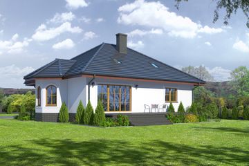  Projekt domu Zadębie średnie 19l (KRP1590) - projekt domu parterowego - Zdjęcie 2