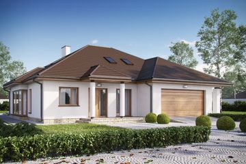  Projekt domu D204A (WAI1309) - projekt domu parterowego - Zdjęcie 1