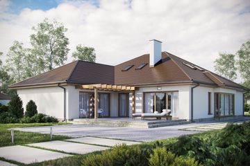  Projekt domu D204A (WAI1309) - projekt domu parterowego - Zdjęcie 2