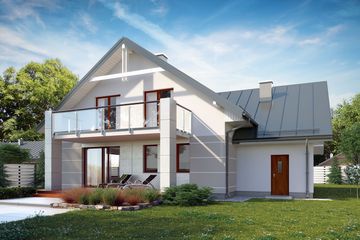  Projekt domu Dorian (BSE1055) - projekt domu parterowego z poddaszem - Zdjęcie 2