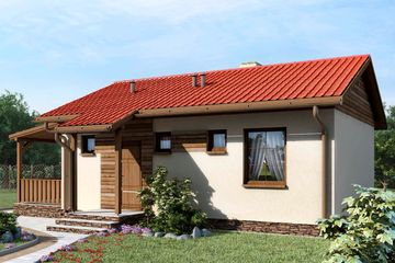  Projekt domu D103 - Lidia wersja drewniana (WAI1312) - projekt domu parterowego - Zdjęcie 1