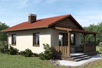  Projekt domu D103 - Lidia wersja drewniana (WAI1312) - projekt domu parterowego - Zdjęcie 2